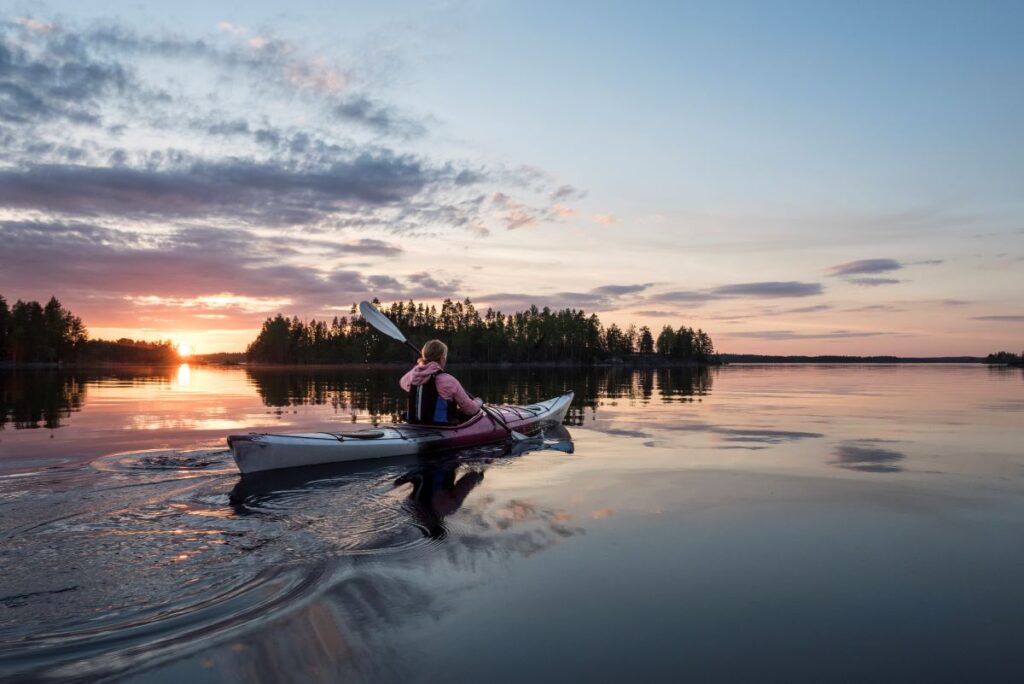 Canoeing in Rantasalmi, Finland